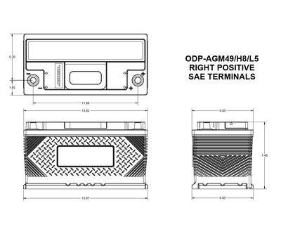 Odyssey Battery ODPAGM49H8L5 view 5